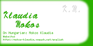 klaudia mokos business card